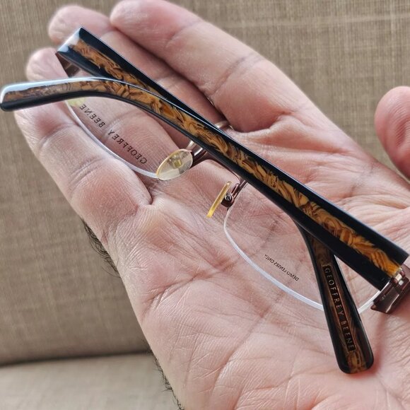 Geoffrey Beene Eyeglasses Half Rim Glasses ENGAGE BRN 50[]18 135 Eye Wear New - Picture 4 of 12